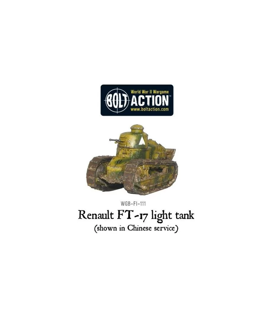 Bolt Action : Belgian Renault FT-17 light tank