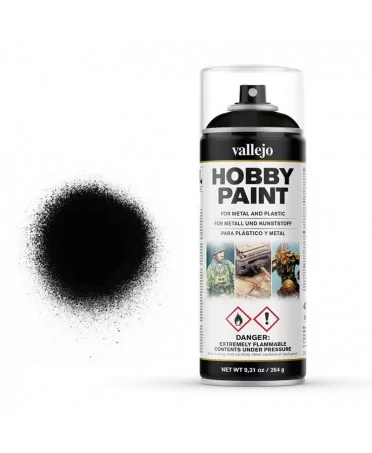 Vallejo Hobby Spray Paint : Sous-Couche Noire (400ml)
