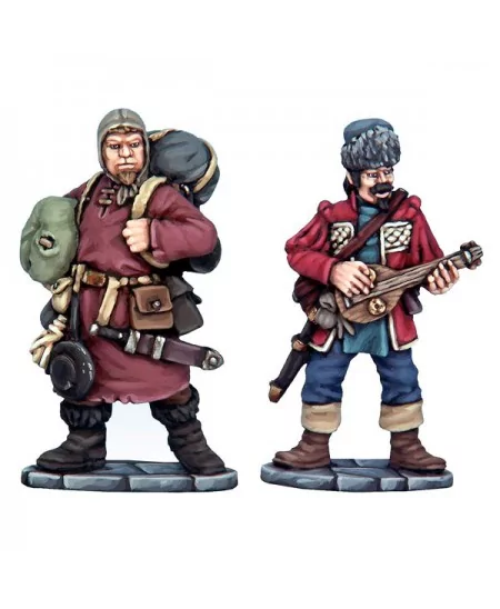 figurines "Barde et Mule" pour le jeu Frostgrave