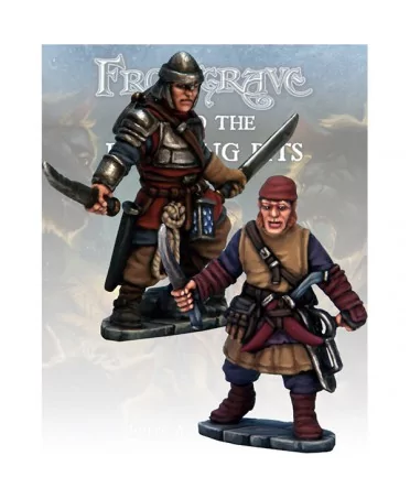 2 figurines "Expert en Pièges et Combattant des Tunnels" jeu Frostgrave