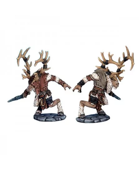 2 figurines "Rangifers" pour le jeu Frostgrave