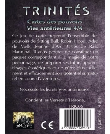 Trinités : Pouvoirs - Vies Antérieures 4