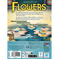 flowers, a mandala,game, dos de la boite