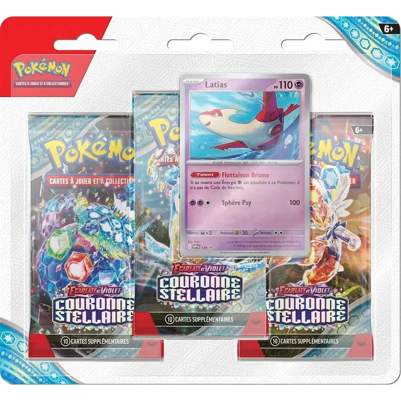 Pokémon EV07 - Pack 3 boosters Couronne Stellaire