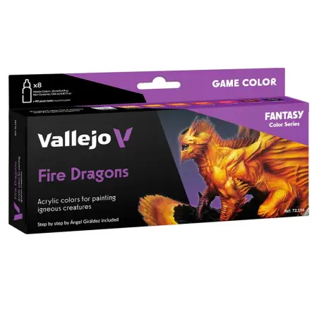 coffret peinture, vallejo game color, fire dragons