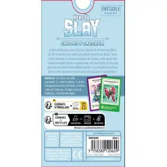 arrière de la boite, jeu, Here To Slay, Cadors et Cadeaux