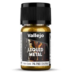 Flacon de peinture, Vallejo Liquid Metal 70793 – Or Riche