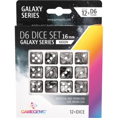 Set de Dés 6 - Galaxy Series - Moon