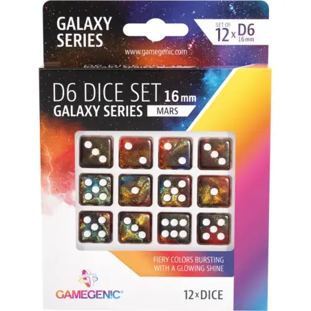 Set de Dés 6, Galaxy Series, Mars, 16mm