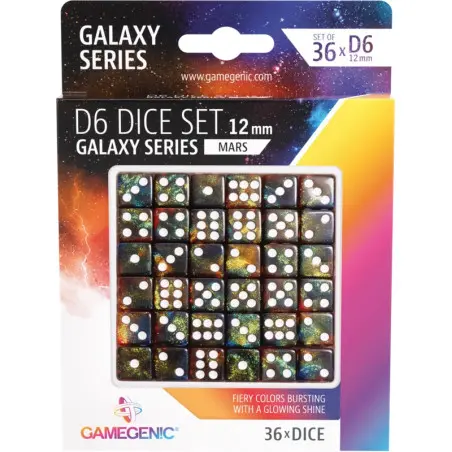 Galaxy Series, Mars, Set de 36 Dés de 6 - 12mm